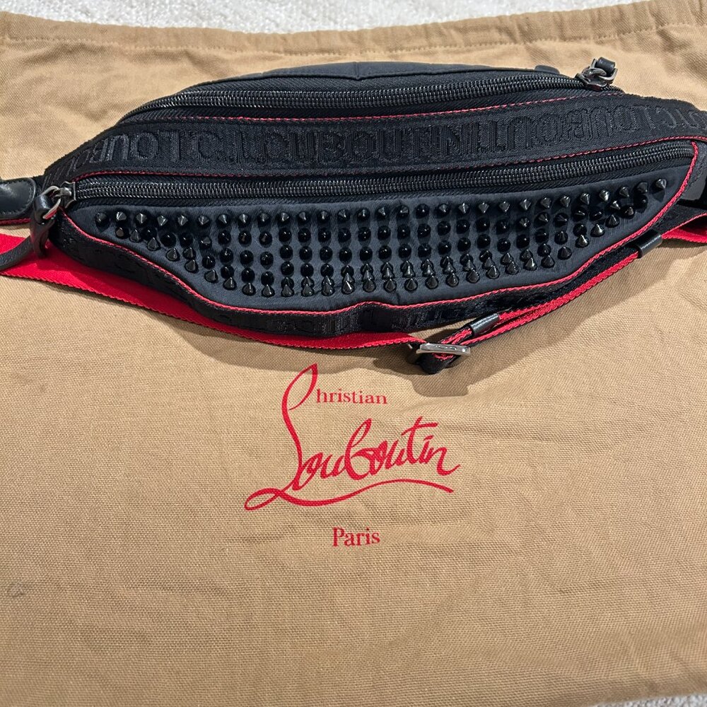 Christian Louboutin - Paris NYC Spike Studded Nylon Waist Bag (Black)